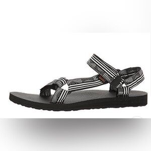 Teva women’s original campo black white sandal Size 10